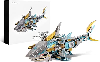 Microworld Tiger Shark Mechanical Metal Model