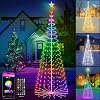 Smart Christmas Tree Cone Lights 9FT 460 LEDs, 16 Million Colors with Patterns & Text Display, App & Remote Control, Music Sync & Timer, Waterproof for Indoor Outdoor Christmas Decor 9FT