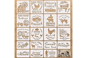 20 Piece Farmhouse Stencil Set