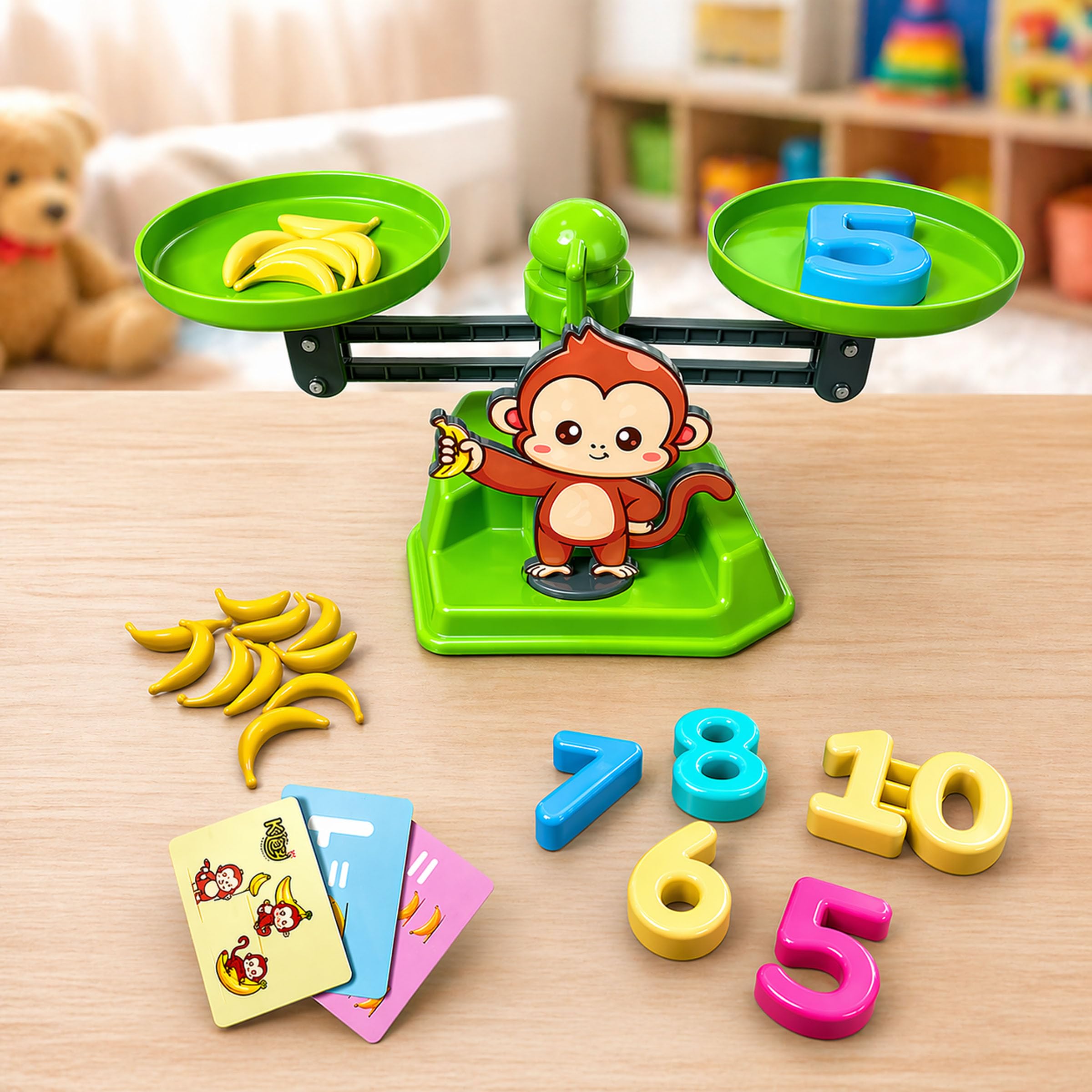 Toyshine Monkey Balance Educational Math Game for Kids | Counting & Number Learning Balance Toy | Early Learning STEM Toy for Boys & Girls | Fun Math Activity Game for Children 4+-image-49