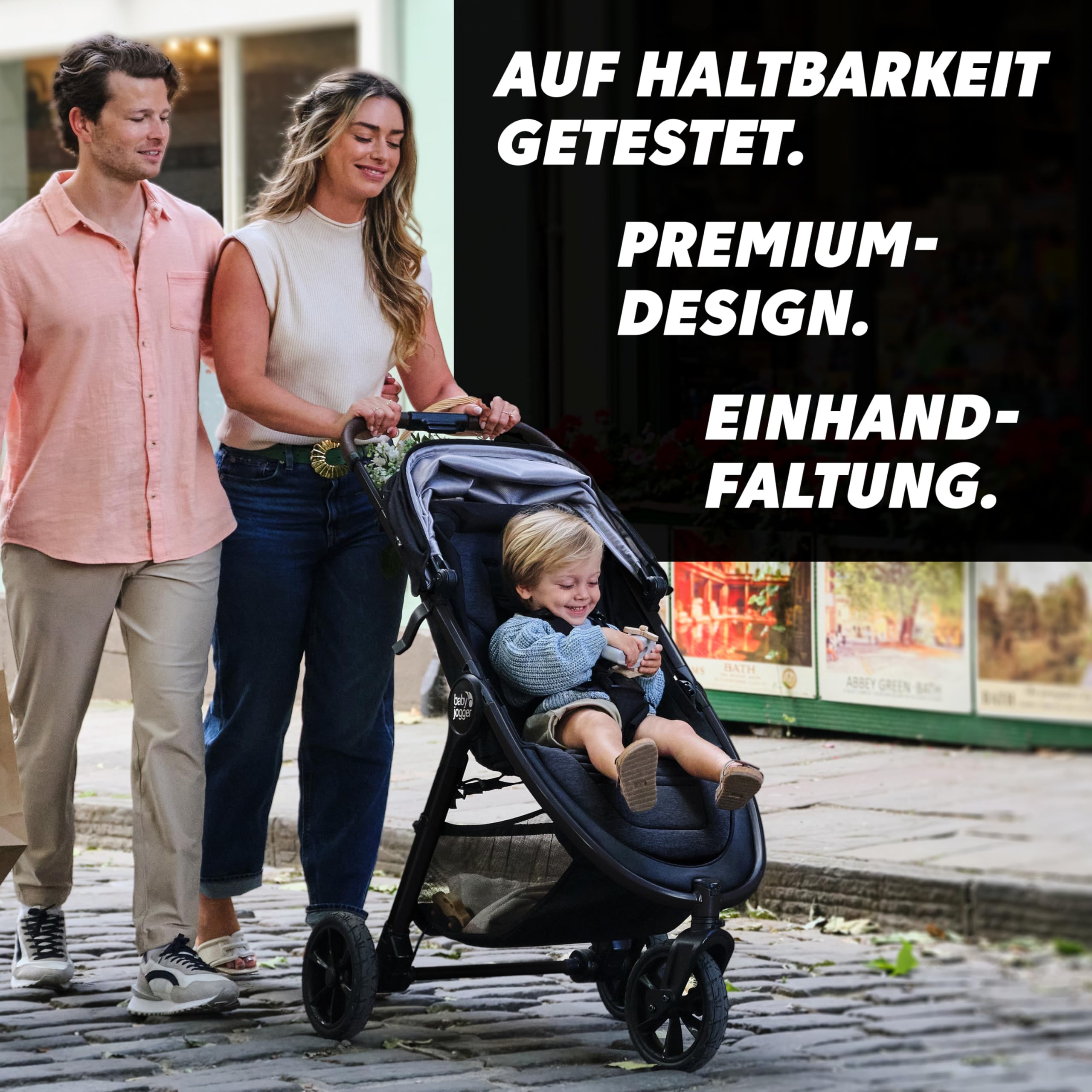 Baby Jogger City Mini GT3 Kinderwagen | Geländetauglicher Buggy | Leichter, faltbarer Reisebuggy | Rich Black (Schwarz)