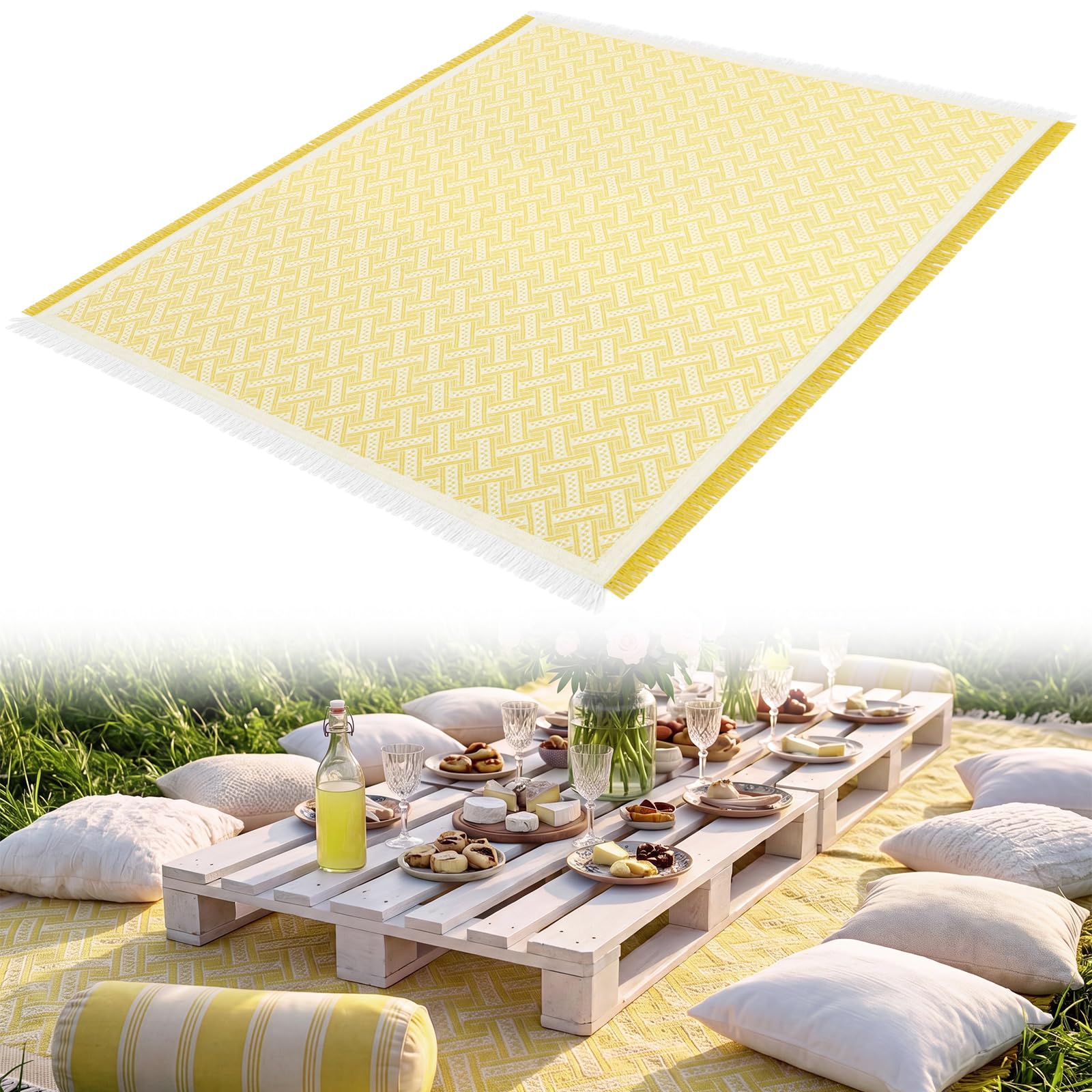 Photo 1 of Chicplaid Extra Large Picnic Blanket (71 x 91 Inches)