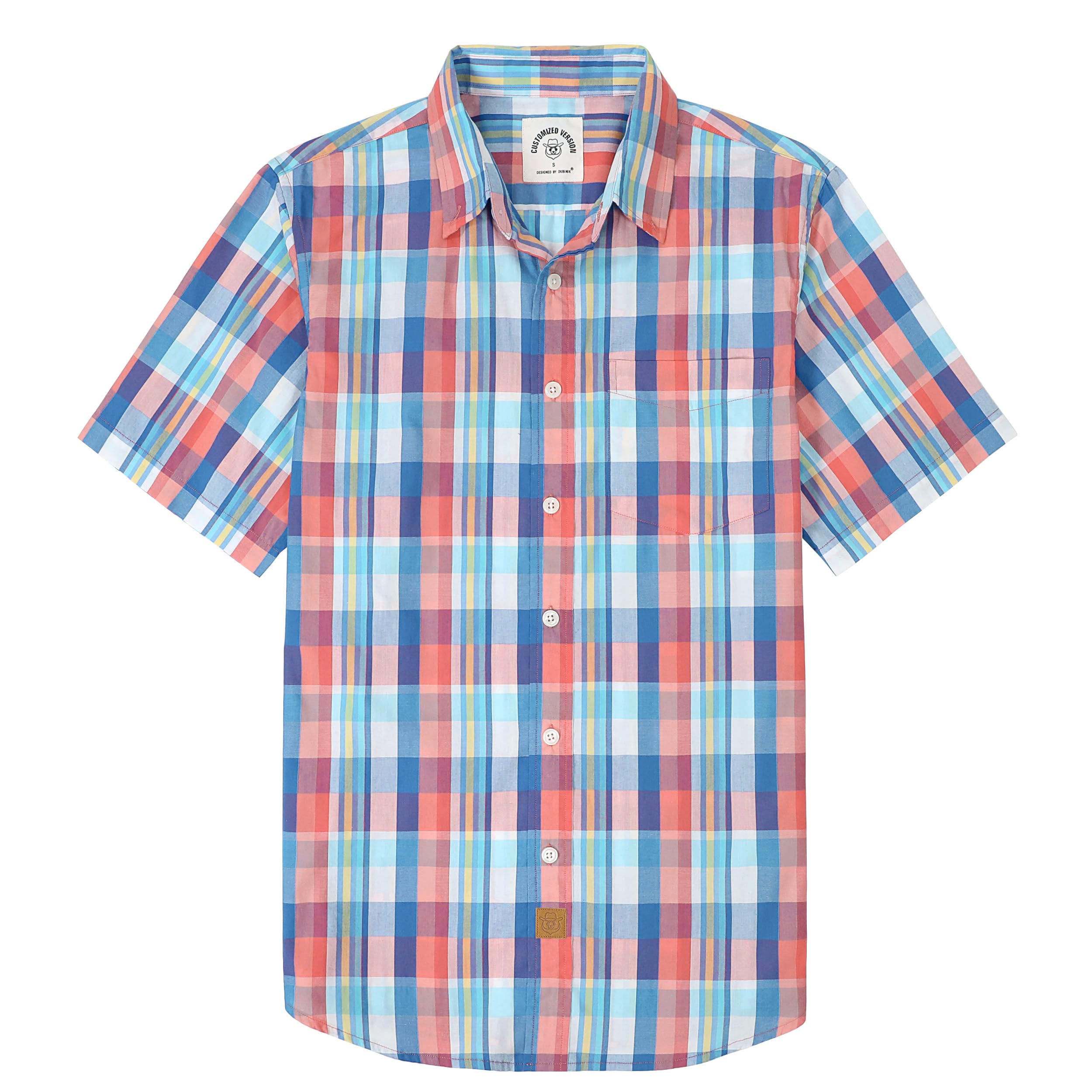Dubinik® Short Sleeve Shirts for Men Soft Breathable Summer Button Down