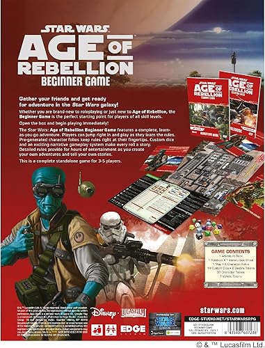 Miniatura 2 de Star Wars - Age of Rebellion juego para principiantes - Sumérgete en la aventura galáctica como miembro de la Alianza Rebelde. Juego de rol de