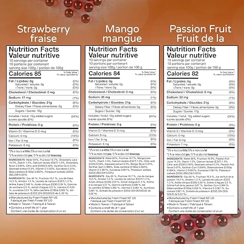 Vista 42 de Perlas de Boba de maracuyá, boba explosiva de pasión, perlas de tapioca de burbuja de la pasión para té de burbujas (maracuyá, 7 libras, 1 paquete)