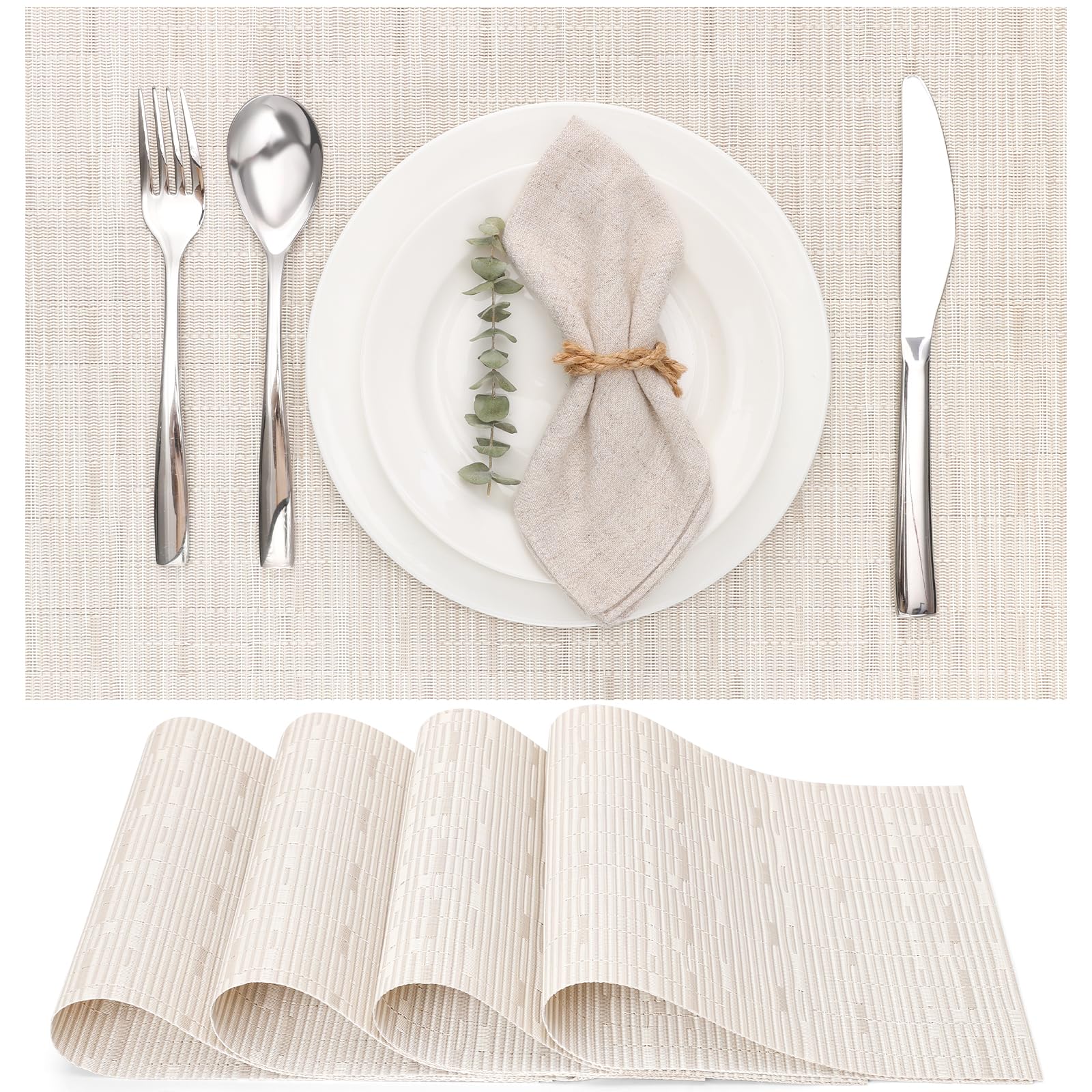 tovagliette personalizzate,Tovagliette Colazione in PVC, tovagliette, tovagliette americane lavabili,resistenti al calore,resistenti allo sporco e lavabili,ideali per la cucina,Fibra sintetica