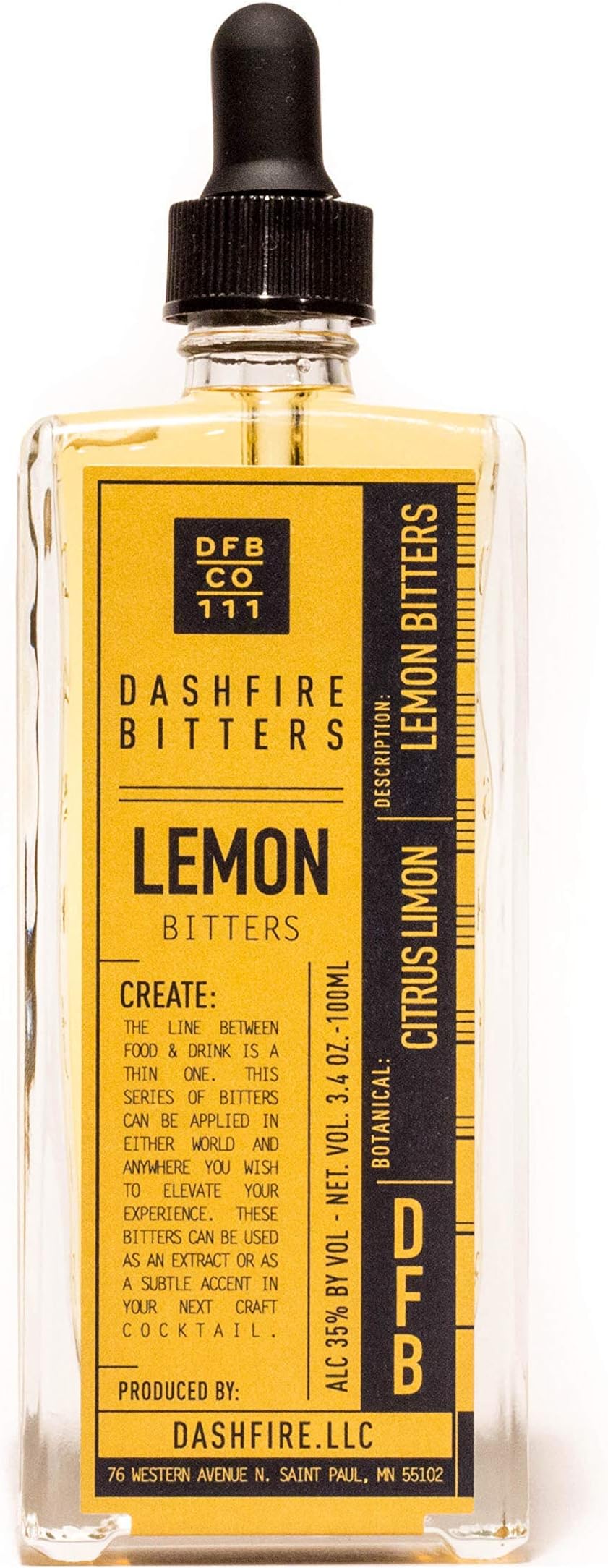 Dashfire Lemon Cocktail Bitters 100ml Bottle