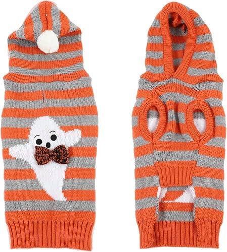 Miniatura 5 de Suéteres de Halloween para perros, ropa fantasmal de calabaza para perros y gatos