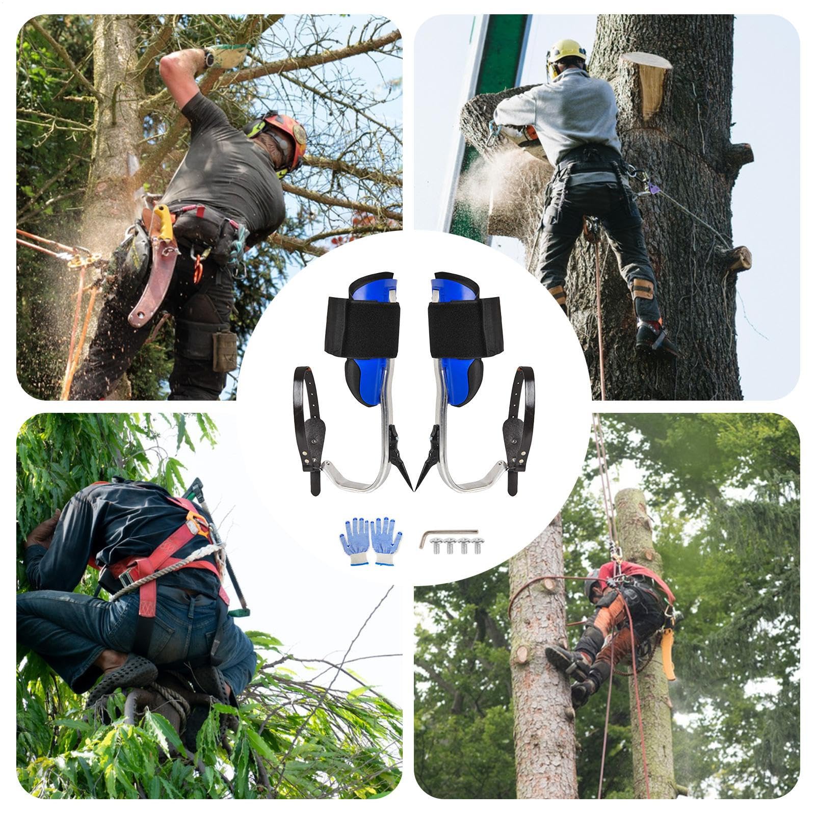Puntas Para Escalada De Árboles - Garfios Portátiles Para Equipo De Escalada | Herramienta Segura Y Resistentes Para Palmeras - Herramienta Segura para Deportes al Aire Libre, Supervivencia, Recolecci