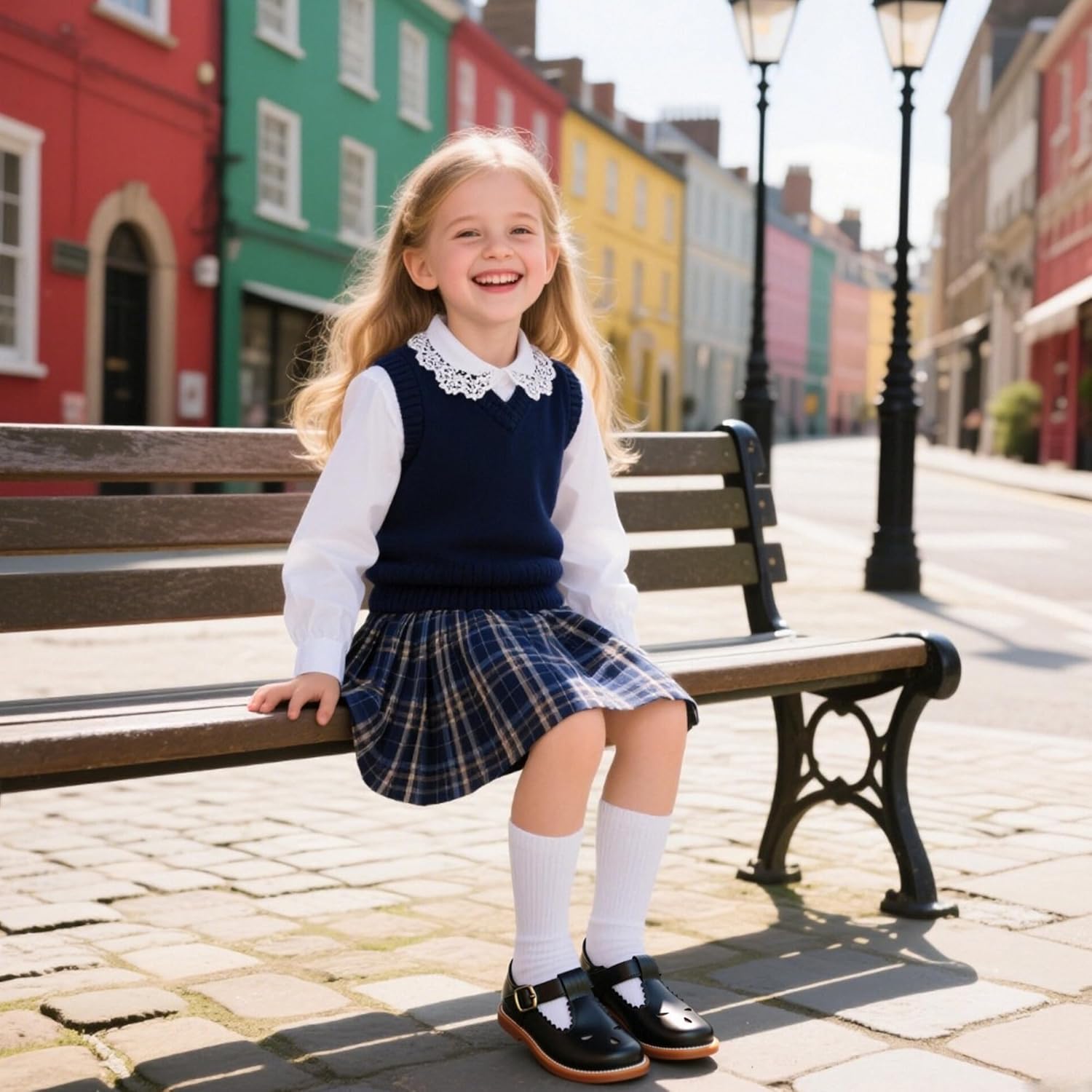 Otter MOMO Toddler Little Girls Oxford Shoes Mary Jane Flat T-Strap School Uniform Party Dress Shoes - Image 3