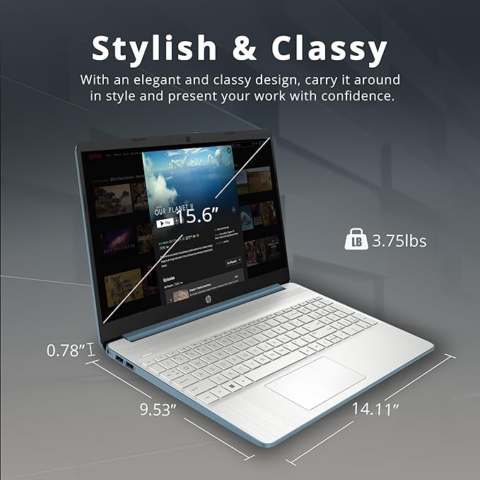 HP 15.6" FHD Laptop, AMD Ryzen 5-5500U, 16GB RAM, 512GB SSD, Win 11 miniatura 8