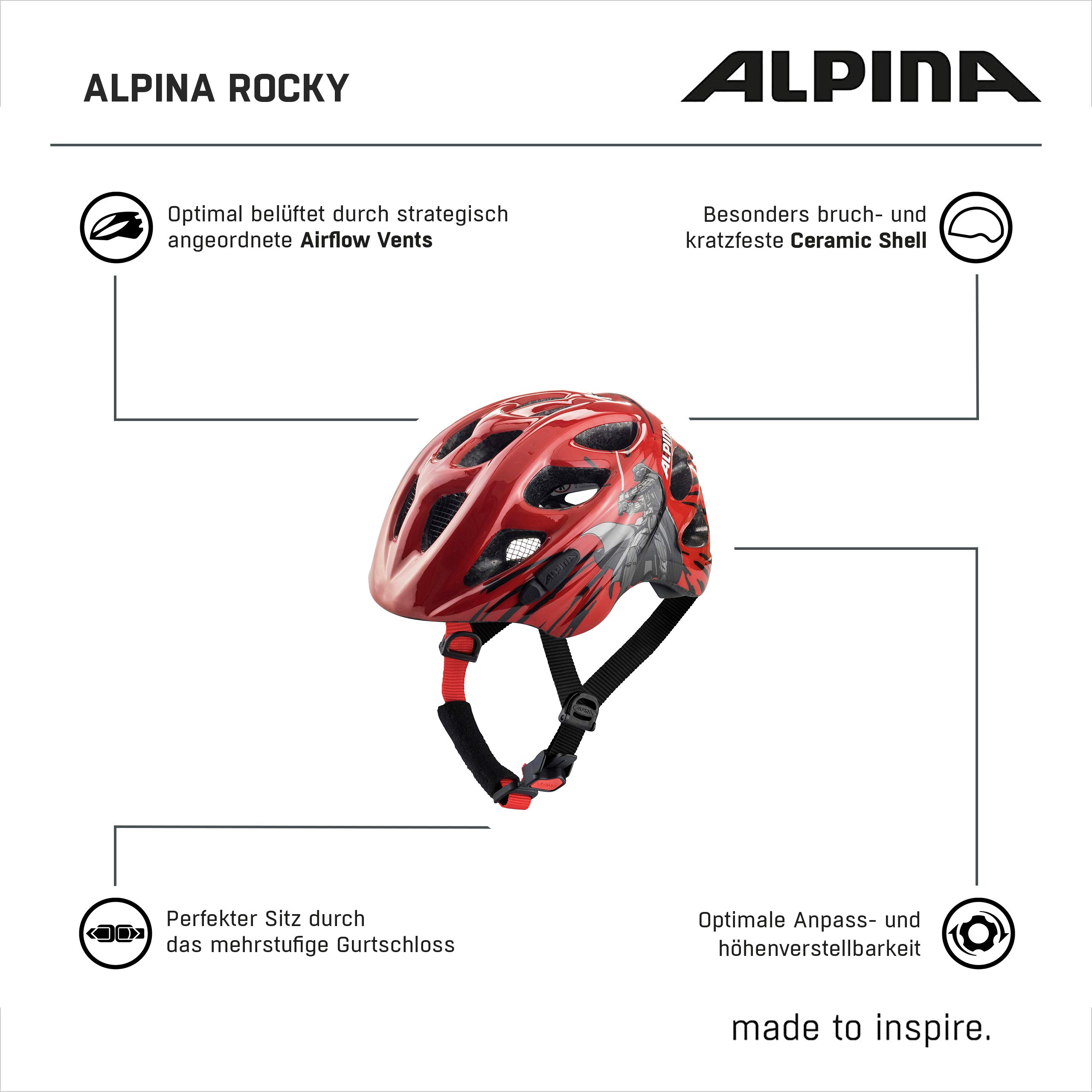 ALPINA Rocky Unisex Children's Cycling Helmet