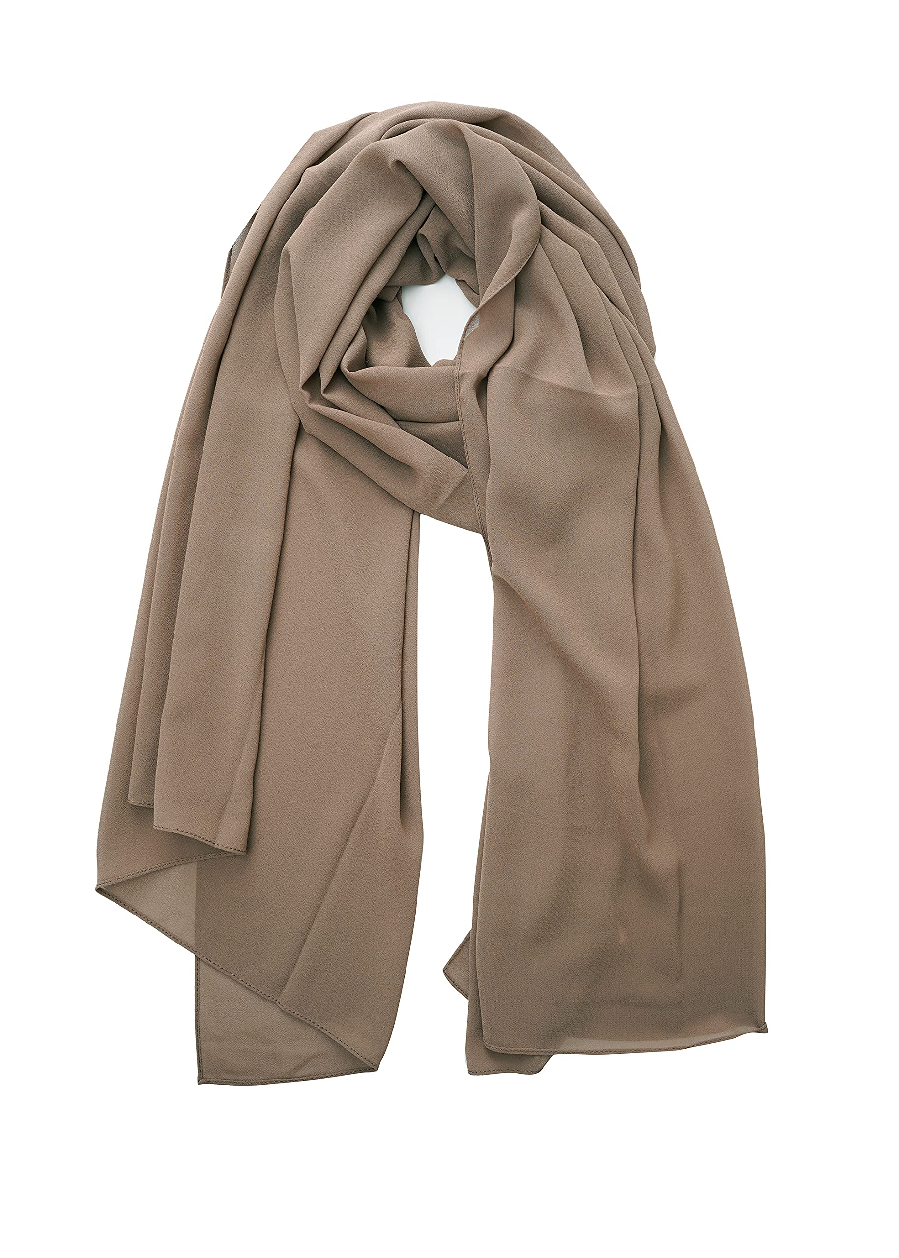 YOUR SMILEfor Women Lightweight Breathable Solid Color Soft Chiffon Long Fashion Scarves Sun-proof Shawls Wrap