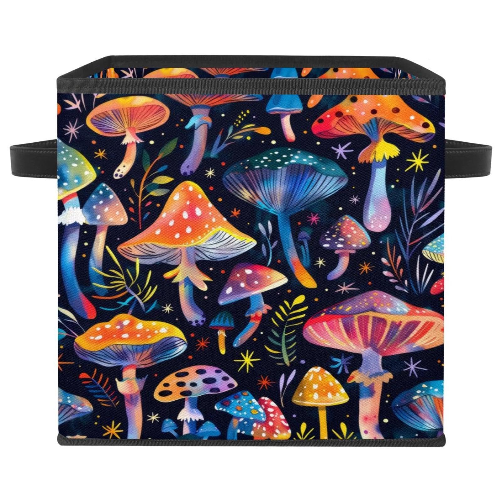 Boîte de rangement champignon grand cube en tissu pour trier le linge