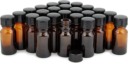 Vivaplex, 24, Amber, 0.3 fl oz (1/3 oz) botellas de vidrio, con tapas