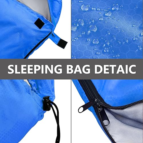 Miniatura 6 de Sacos de Dormir para Adultos, Niños y Niñas - Saco de Dormir Ligero Impermeable para Clima Cálido y Frío con Mochila Compacta, Ideal para 3-4