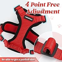 Vista 113 de rabbitgoo Arnés y correa para caminar, a prueba de escapes, chaleco suave y ajustable para gatos, fácil de controlar, transpirable, tiras