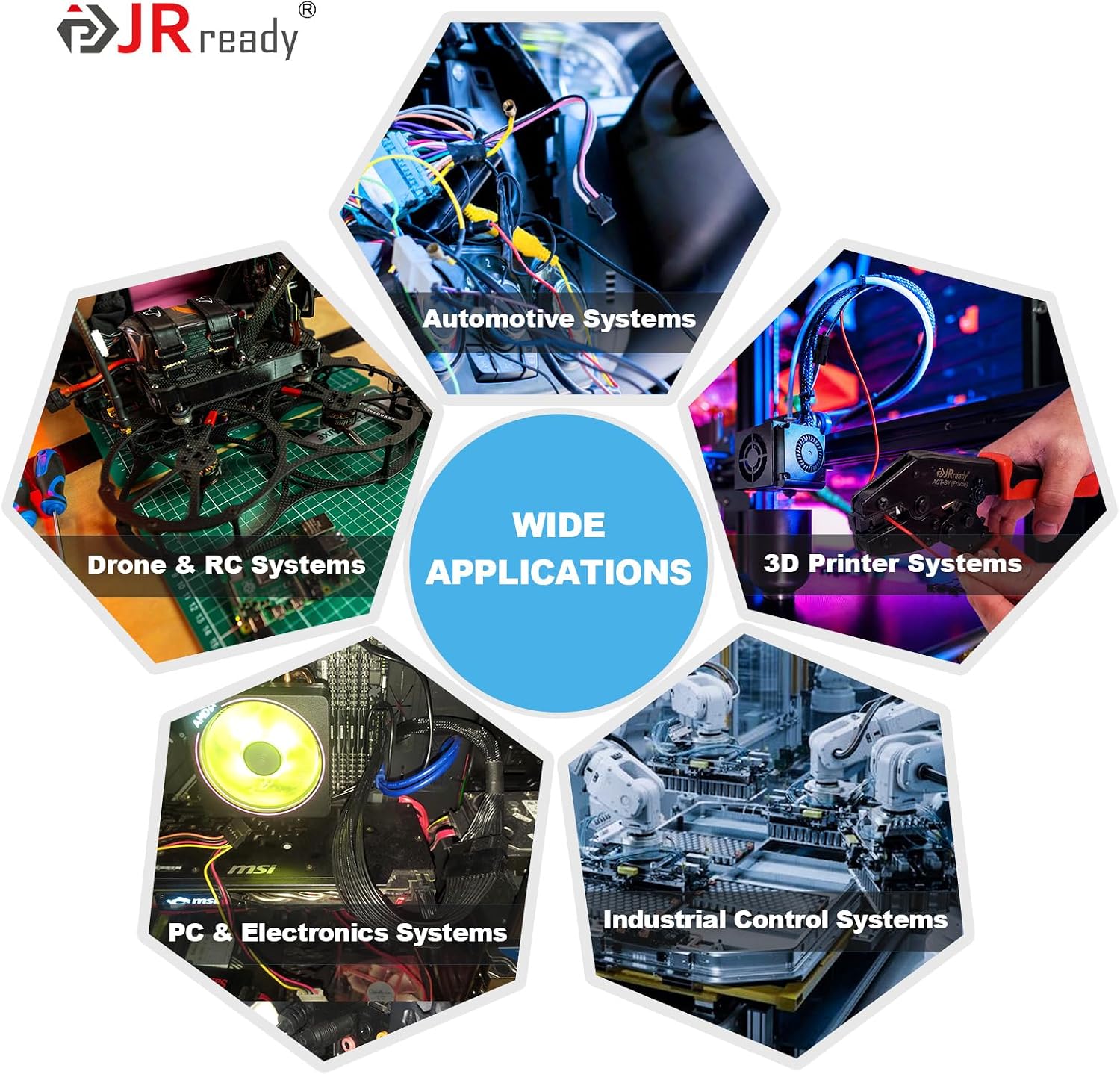 JRready Micro-Fit 3.0 4Pin Molex Connector Kit Dual Row 4 Circuits Crimp Terminal Pins Sockets 20-24AWG Compatible with Molex Micro Fit 3.0 43020-0401 43025-0400 6Sets ACTCRH6A04