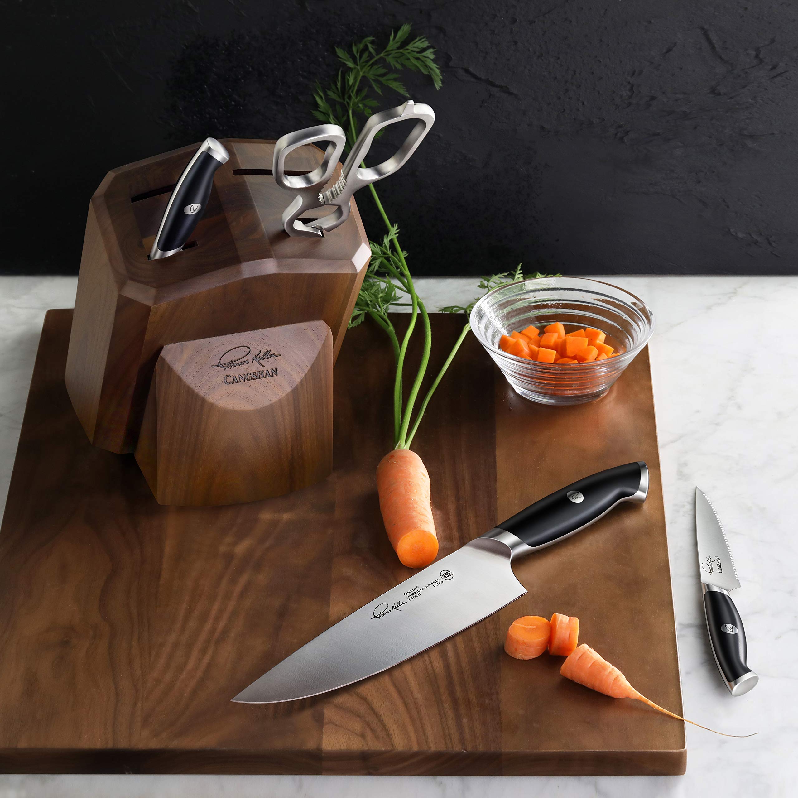 cangzeng Cangshan Sanford Series German Steel Blades Knife Set with Sheaths