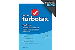 TurboTax Deluxe 2020 Desktop Tax Software: Effortlessly Tackle Federal & State Taxes
