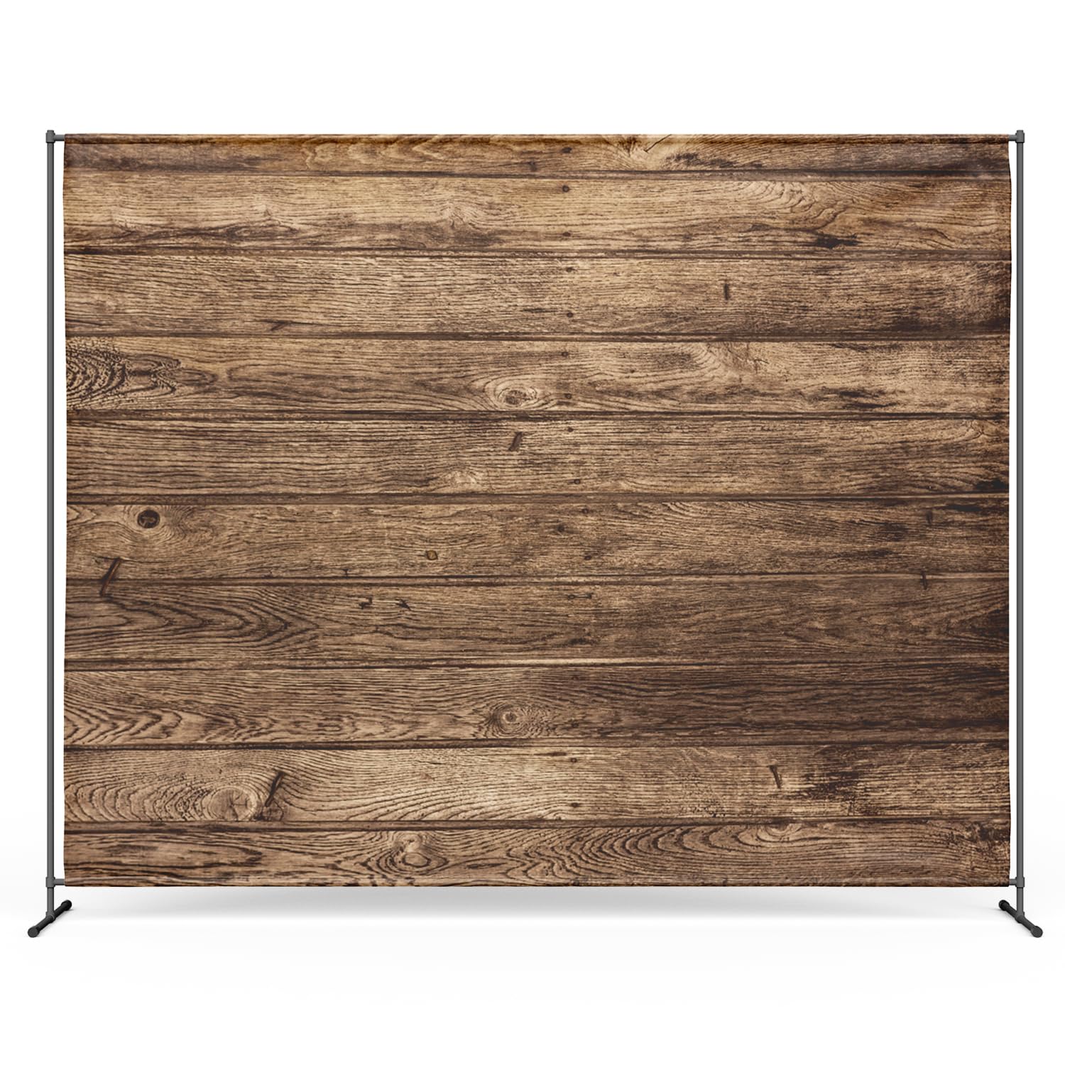 Zink Vintage Wooden Wall Backdrop - Wrinkle-Free 4.5 Ft x 6 Ft Gray Wooden Photo Studio Backdrop for Birthdays, Weddings, Baby Showers, and More