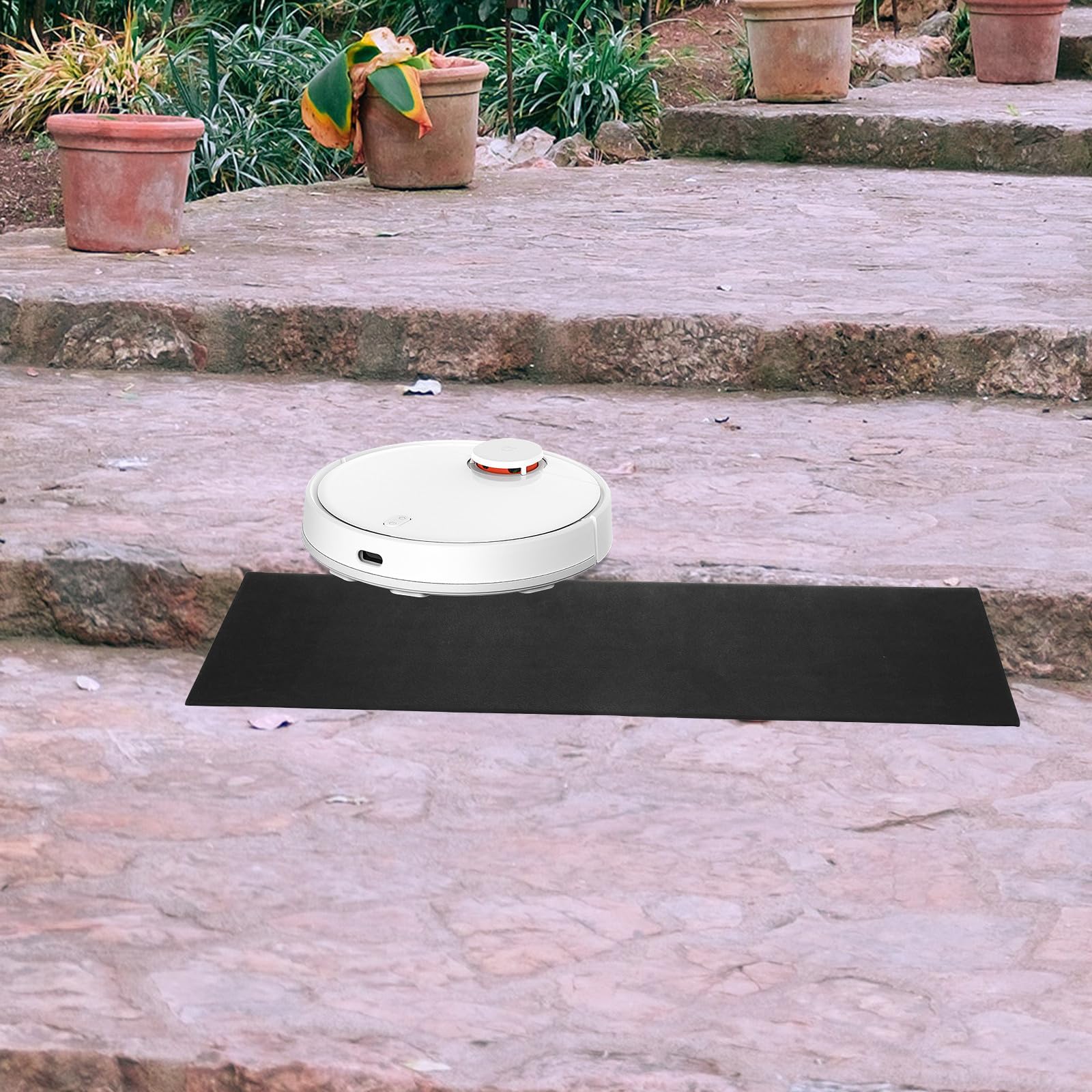 Rampe de Seuil en Caoutchouc Rampe de Seuil Noir Compacte et Légère Intérieur Fauteuil Roulant Skateboard