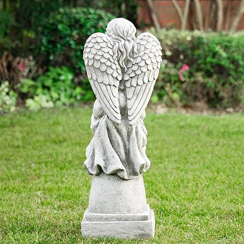 Miniatura 9 de Glitzhome GH50521 - Estatua religiosa de decoración de jardín de la Virgen María, 31 pulgadas, beige antiguo