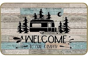 Rustic Welcome to Our Camper Camp Floor Mat