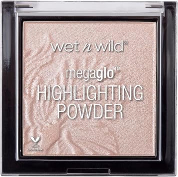 Wet n Wild, MegaGlo Highlighting Powder, Highly-pigmented Powder Highlighter with Ultra-pearly Finish and Easy-to-blend Formula, for a Silky and Shimmery Effect, Blossom Glow