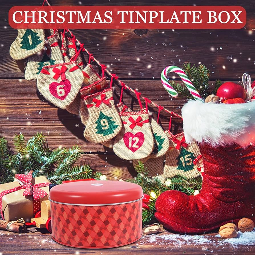 Christmas baking tins with lids Clearance