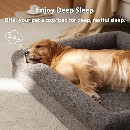 Miniatura 2 de RRPETHOME Camas lavables para perros de gran tamaño, camas ortopédicas extra grandes para perros con funda extraíble, cama impermeable para mascotas