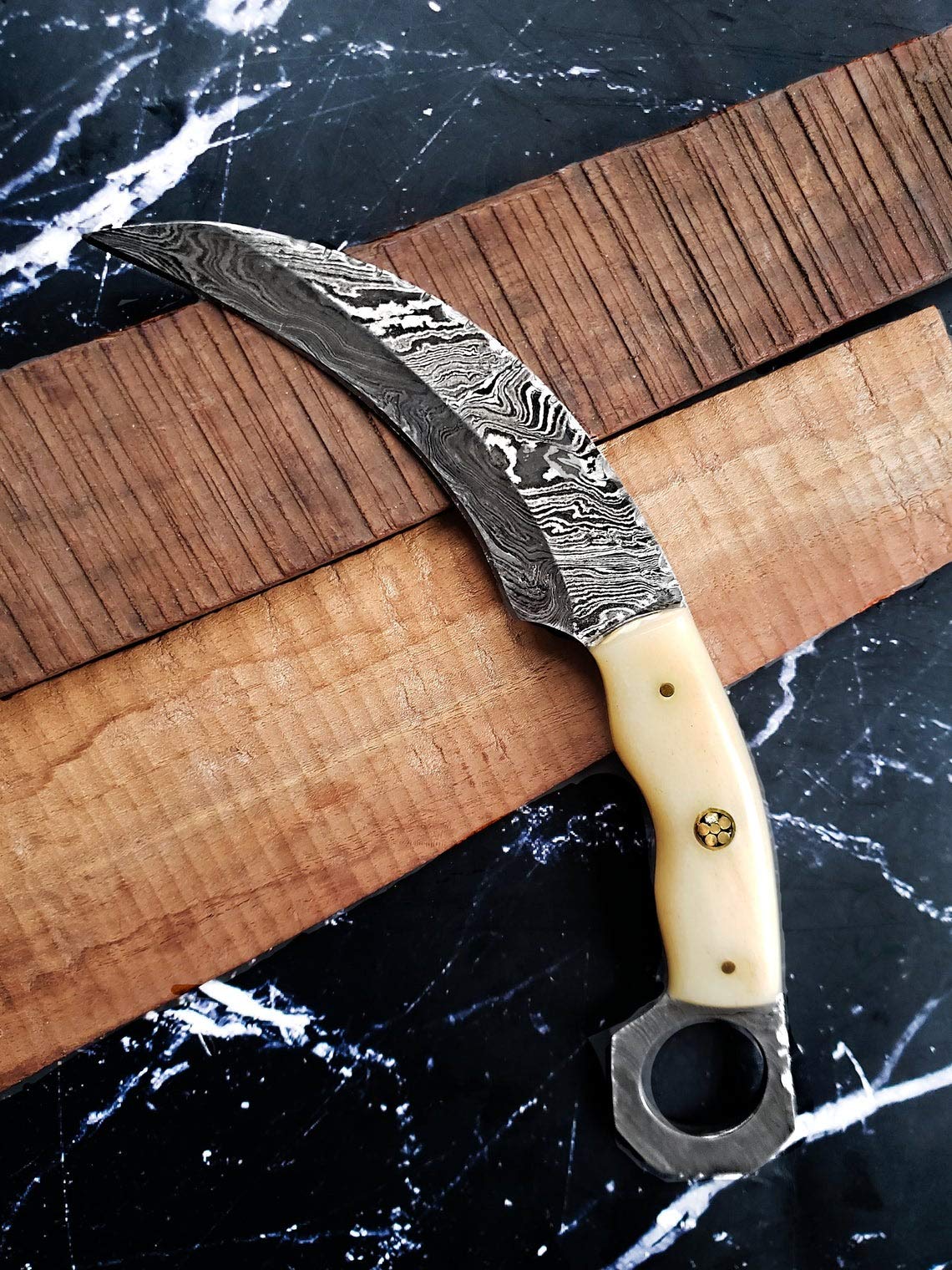 Amazon.com: KE-0475-HK Single Edge Karambit with Camel Bone Handle
