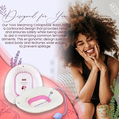 Miniatura 5 de Yoni - Asiento de vapor plegable para hemorroides para asiento de inodoro, lavabo de cuidado posparto, baño con bomba, asiento de vapor Yoni V para