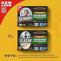 Vista 3 de Season Brisling Sardines in Extra Virgin Olive Oil - Wild Caught, 14g of Protein, Keto Snacks, More Omega 3's Than Tuna, Kosher, High in Calcium