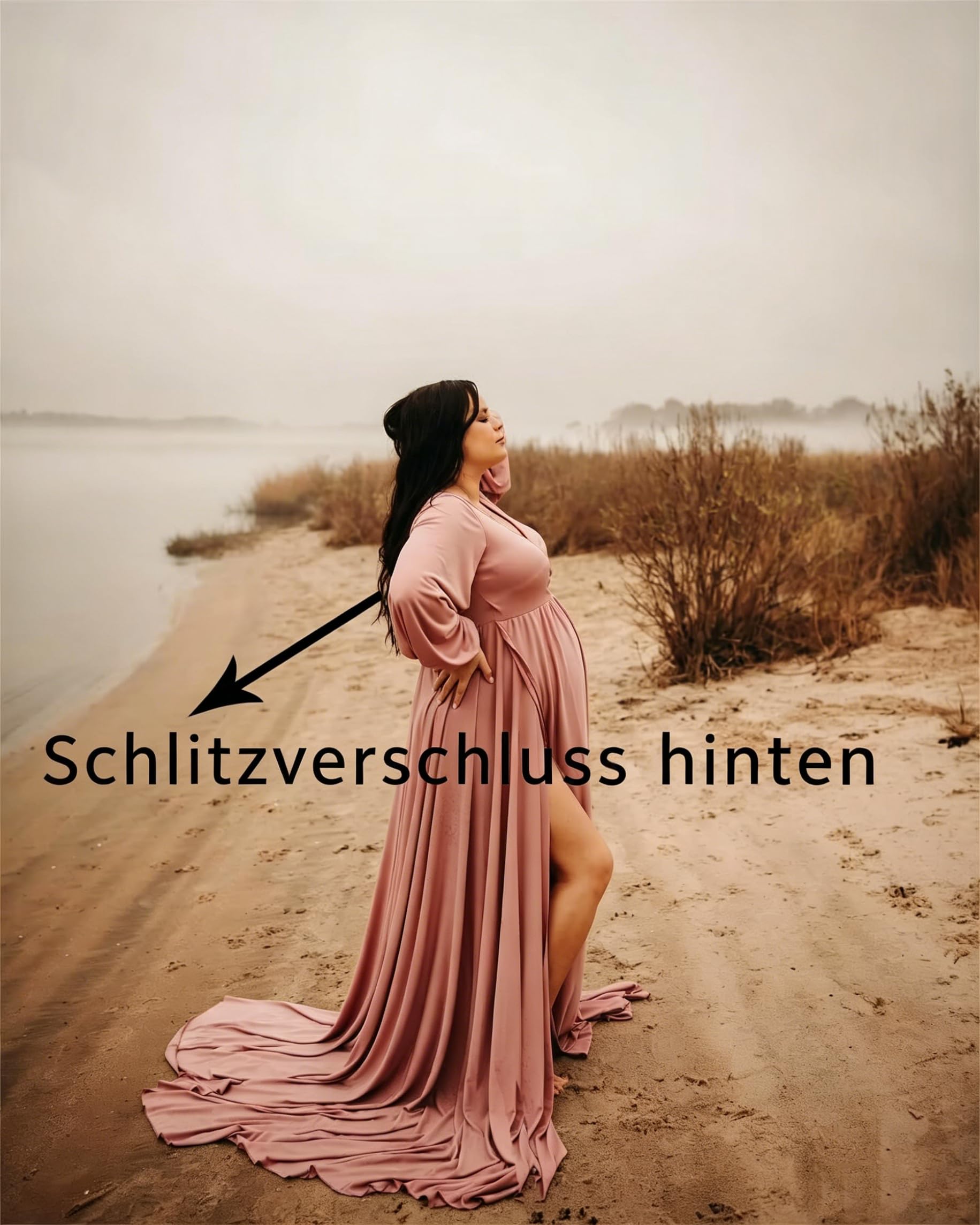 Schwangerschaftskleid Fotoshooting Umstandskleider Chiffon Off Shoulder Babybauch Kleid Maternity Gown
