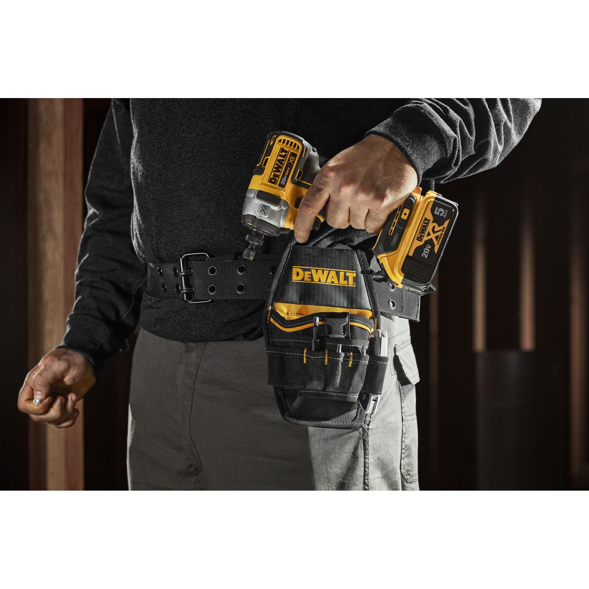 DEWALT Fondina per trapano per cintura utensile, durevole, facile accesso utensile (DWST540502)