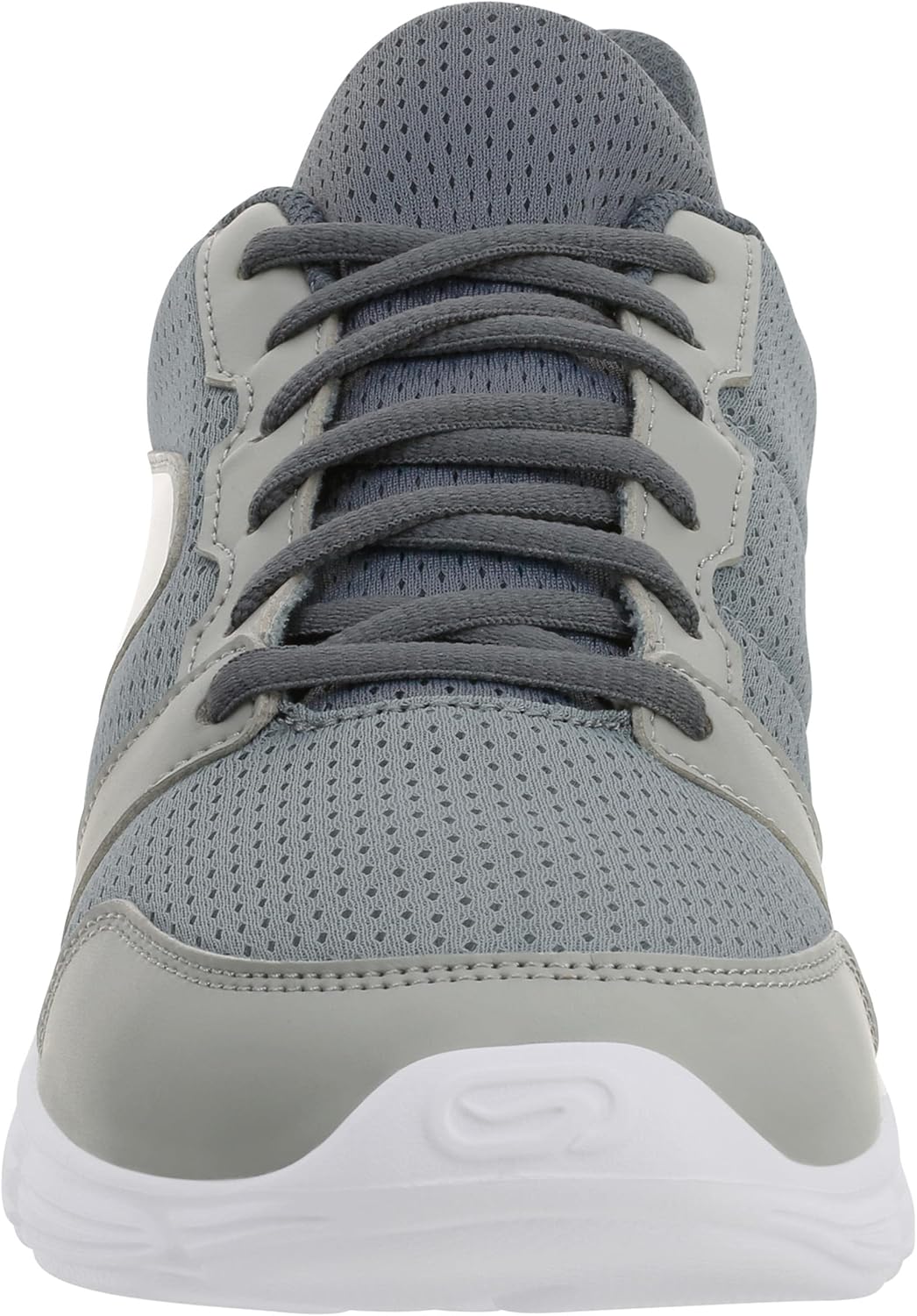 Front view of Decathlon Run 100 Men's Running Shoe, showing the toe box and lacing system.
