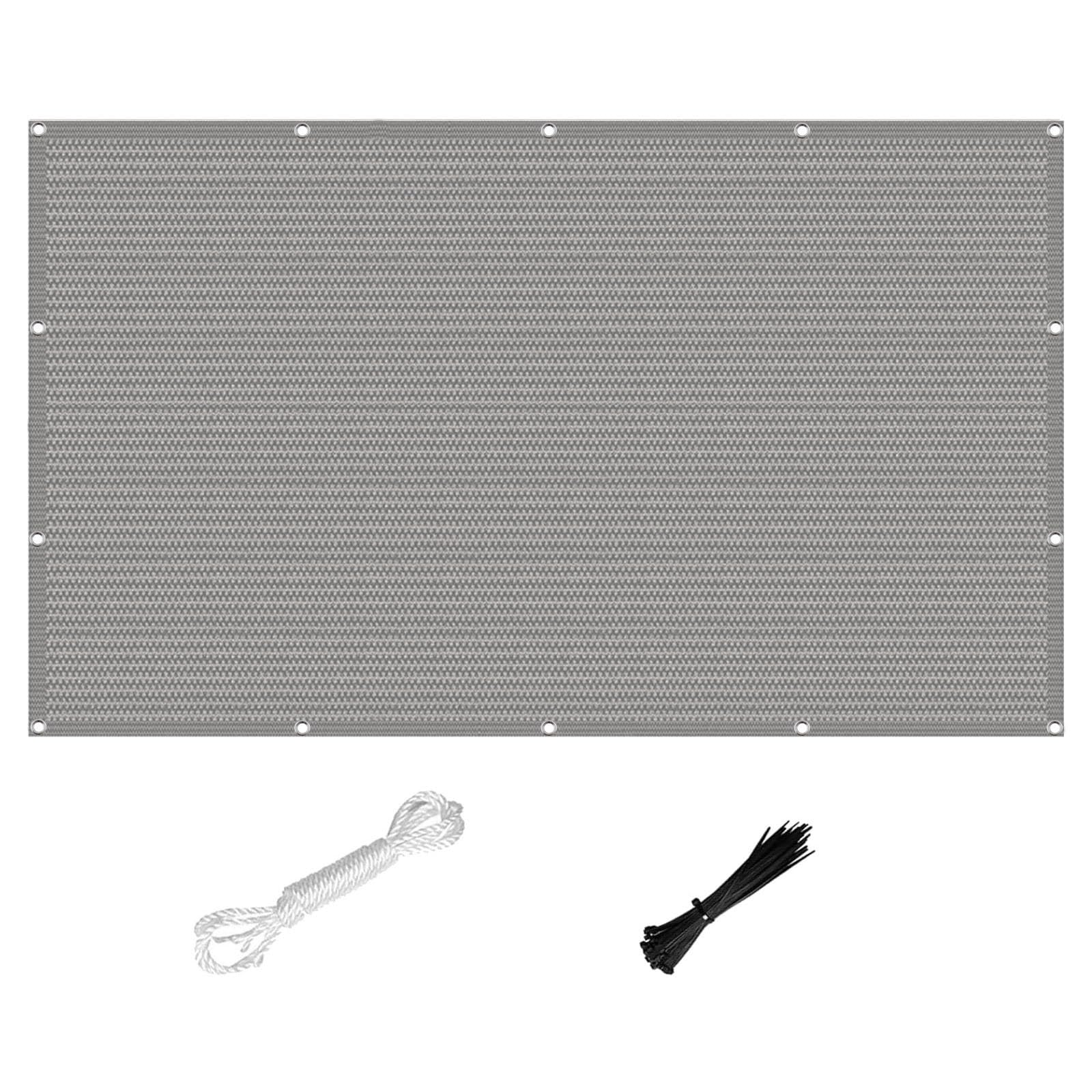 Filet d'ombrage avec œillets et cordons 1.4x7m perméable pour pergola