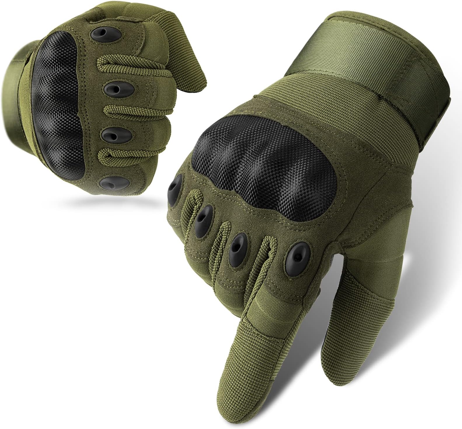 Cierto Motorcycle Gloves for Men and Women: Touch Screen Tactical Gloves with Full Finger Breathable Hard Knuckle & Adjustable Wrist for BMX ATV MTB Riding, Motocross, Road Racing, Cycling, Climbing