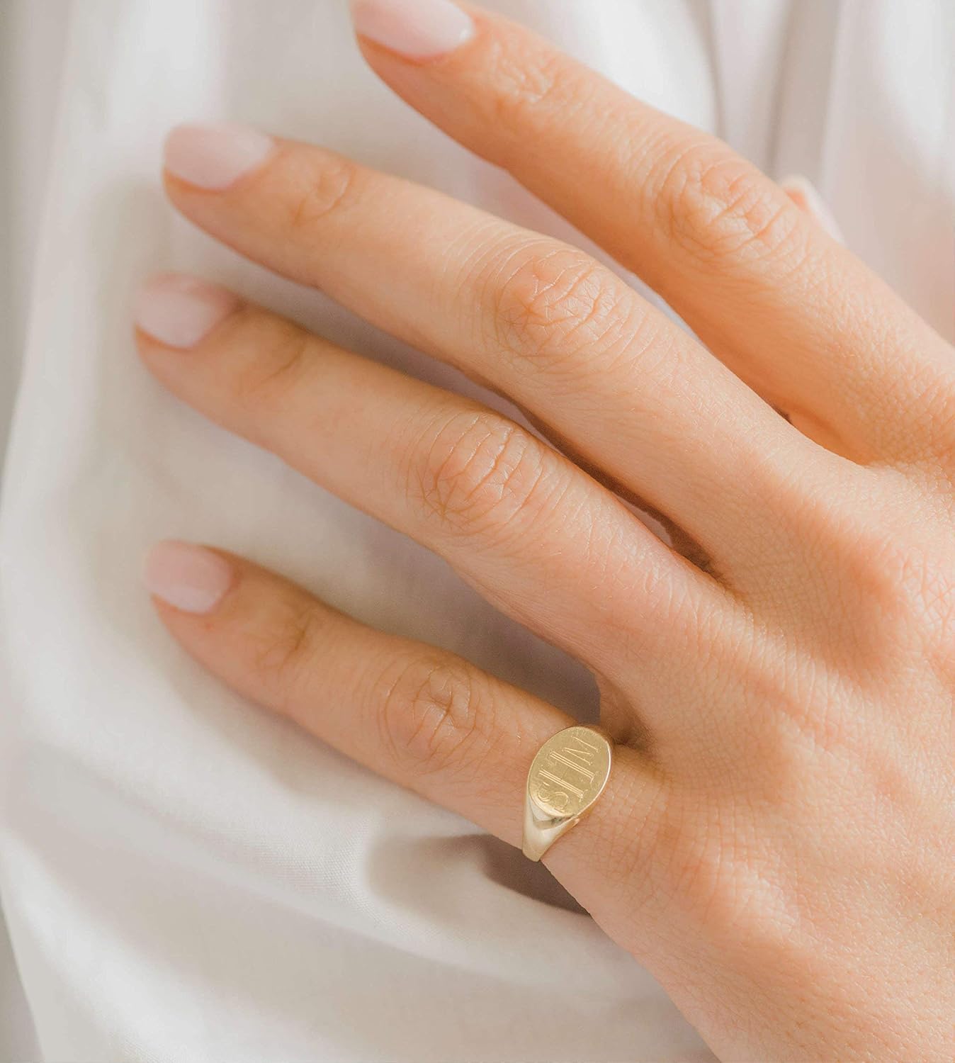 Zoe Lev Jewelry 14k gold monogram signet ring