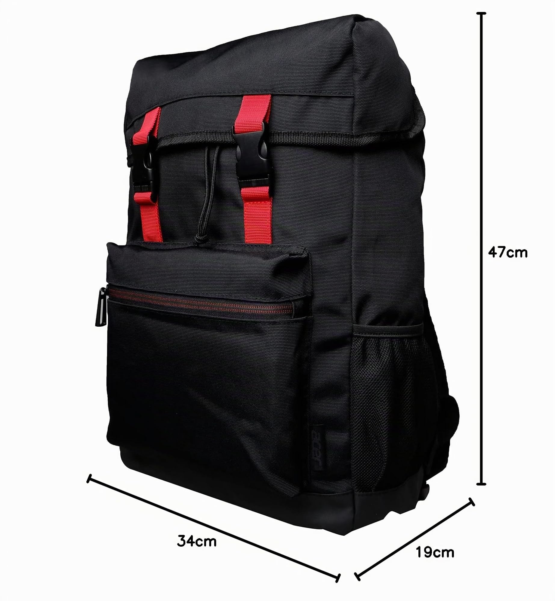 Acer Nitro Urban Zaino Porta PC 15.6", Nero | Poliestere, Impermeabile, Tasca Frontale Multipla, Leggero 605 gr, Zaino da Viaggio