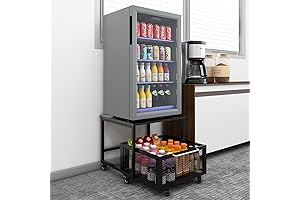 Expandable Stainless Steel Fridge Cart with Storage Drawers