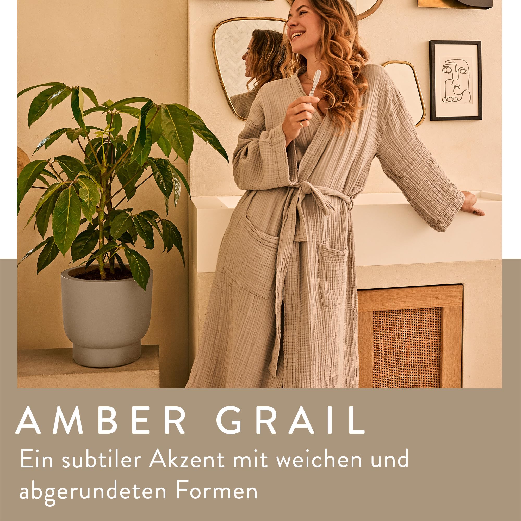 elho Amber Grail 30cm Blumentopf - Balanced Beige | ∅ 29.5 x H 28.3 cm | für den Innen- und Außenbereich | 100% recyceltes Plastik