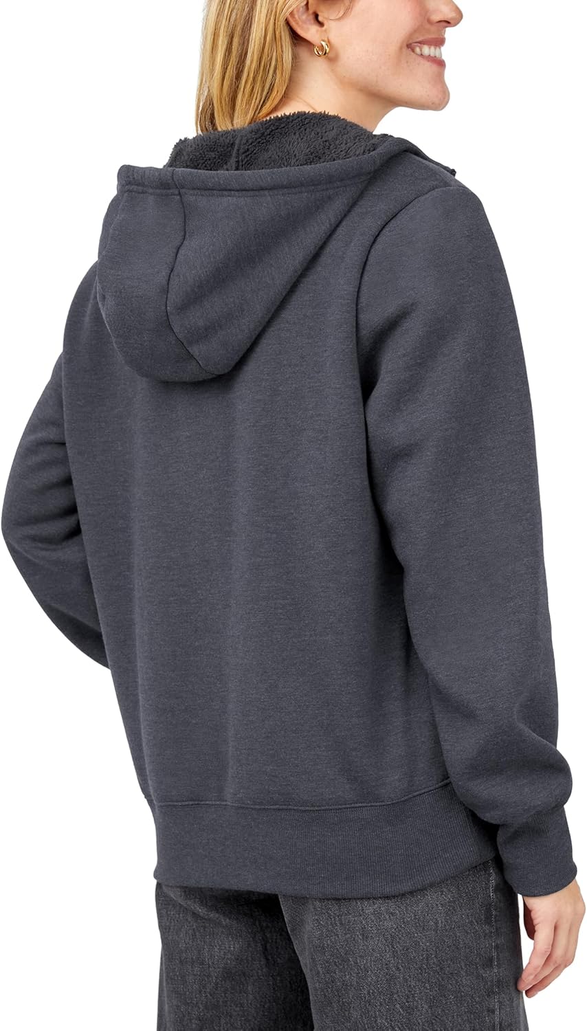 Free Country Unisex Men's Women's Full Zip Hooded Sweatshirt Heavyweight Fleece with Thermal Lining Faux Fur-The Everybody