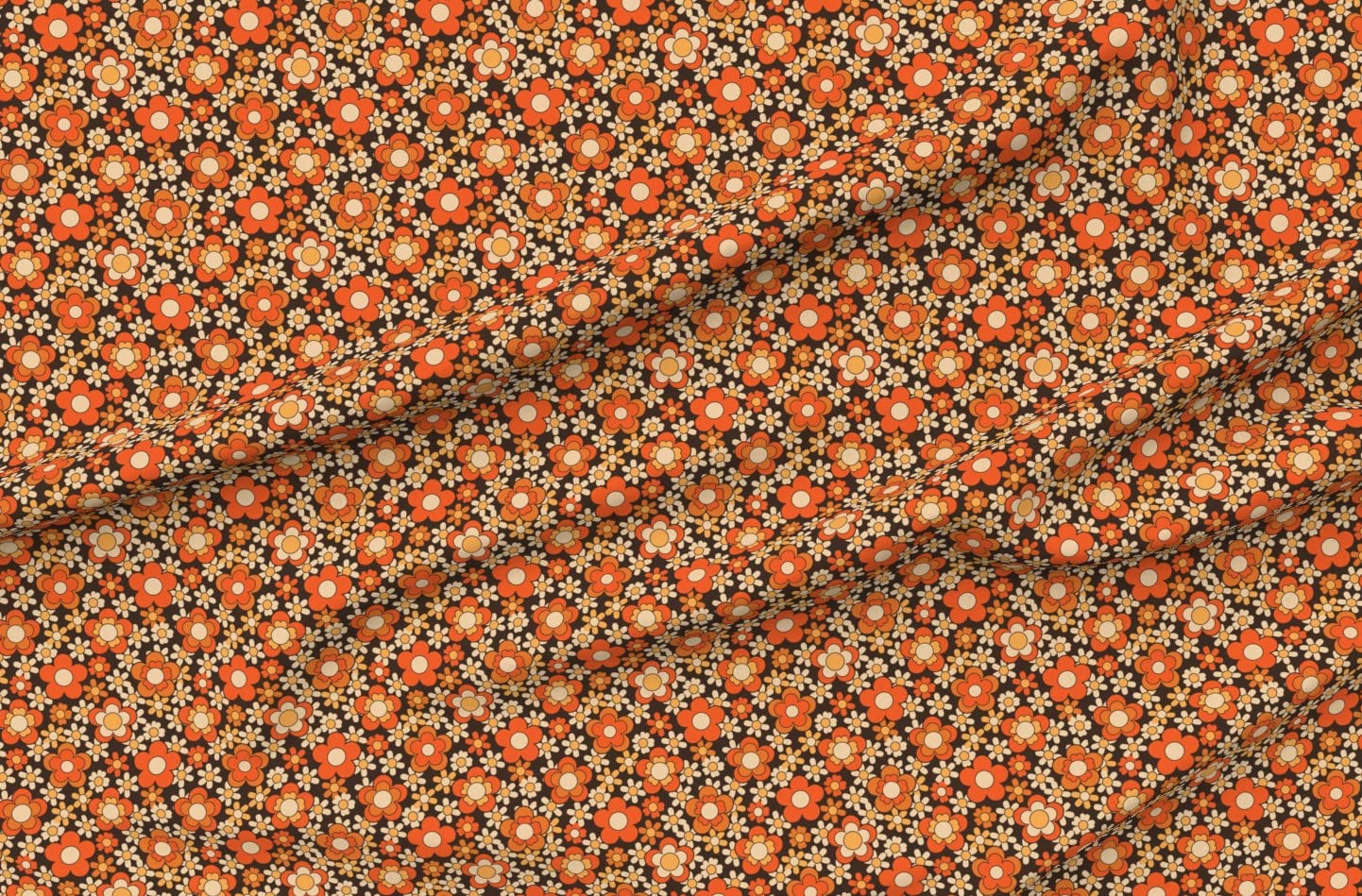 Amazon.com: Spoonflower Fabric - Retro Autumn Groovy 70s 60s