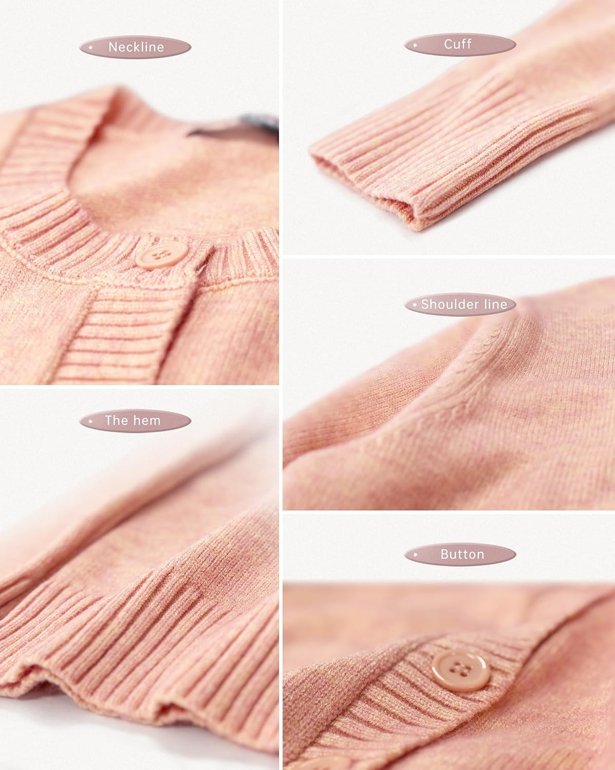 Urban CoCo Women's Button Up Cardigan Sweater Long Sleeve Knit Sweaters Jacket - Image 5