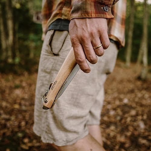 Miniatura 6 de Opinel Sierra plegable - Sierra plegable de acero al carbono para jardinería y campamento con mango de madera de haya