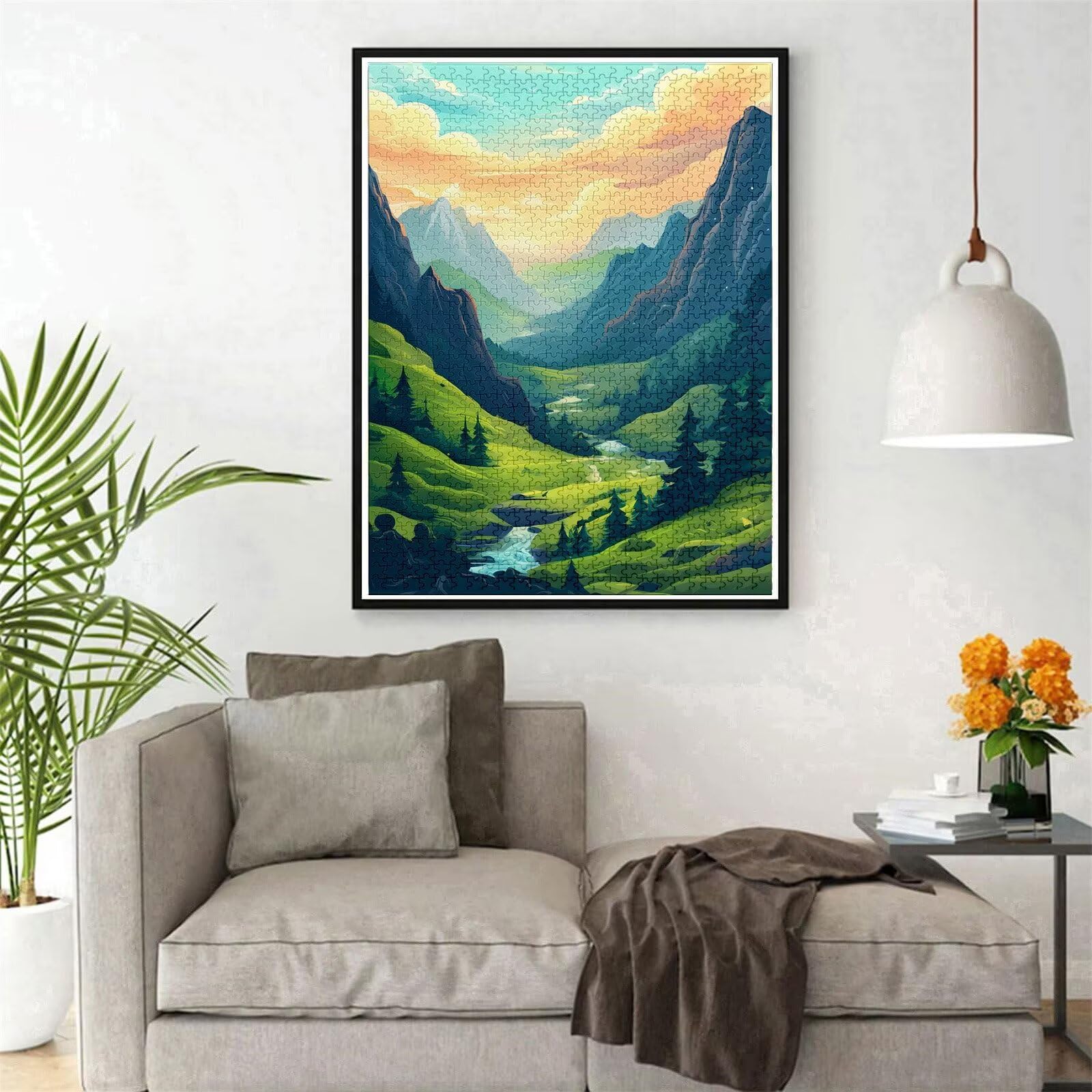 Puzzle 2000 elementów, górskie puzzle dla dorosłych, drewniane puzzle klasyczne scena Jigsaw puzzle dla dorosłych i dzieci, sprytne puzzle drewniana Jigsaw, gra zręcznościowa dla całej rodziny, g-947