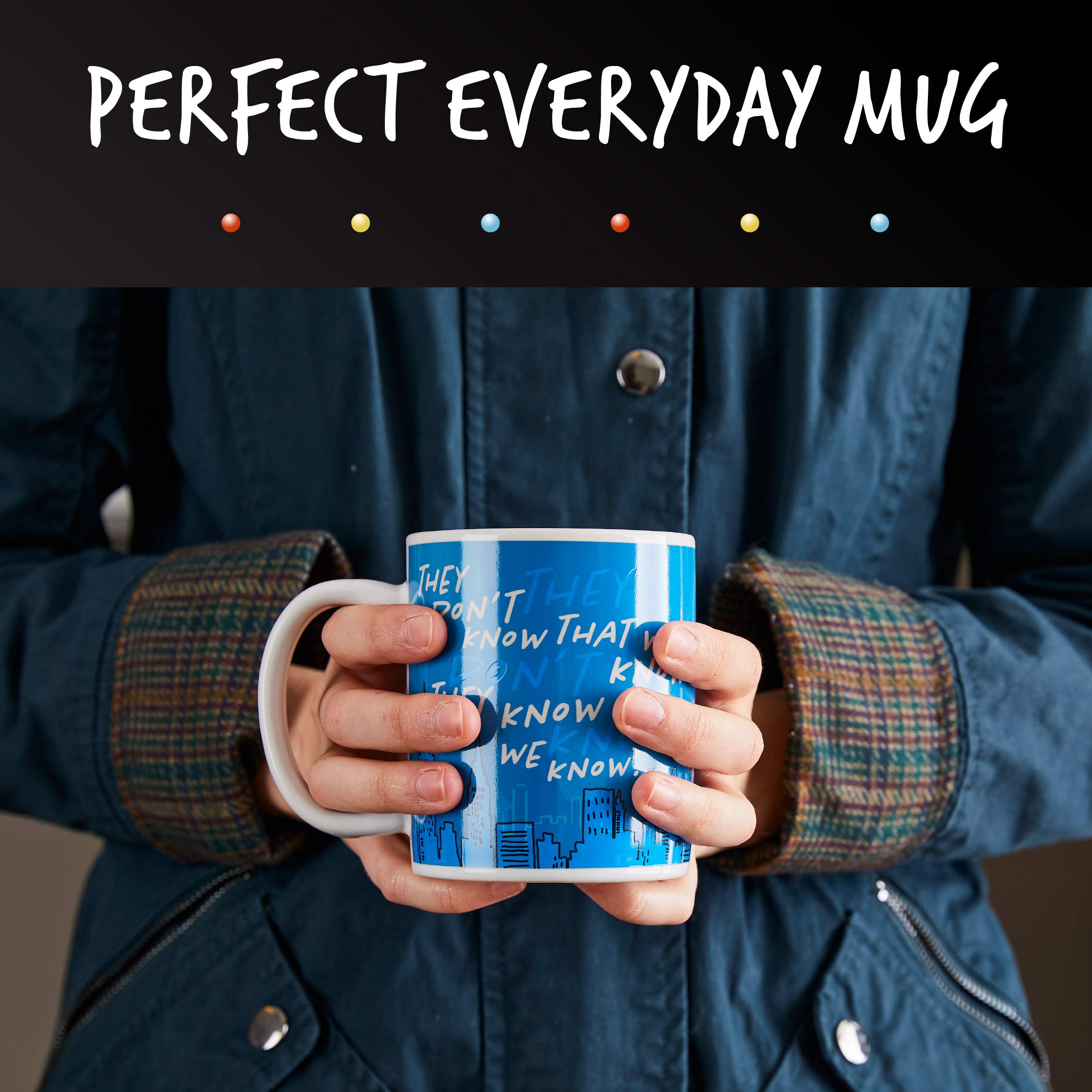 Friends Tasse Thermoeffekt They don't know schwarz/blau, bedruckt, 100% Keramik, PP5587FR, Sie Wissen Nicht Hitze, UK Standard 300ml