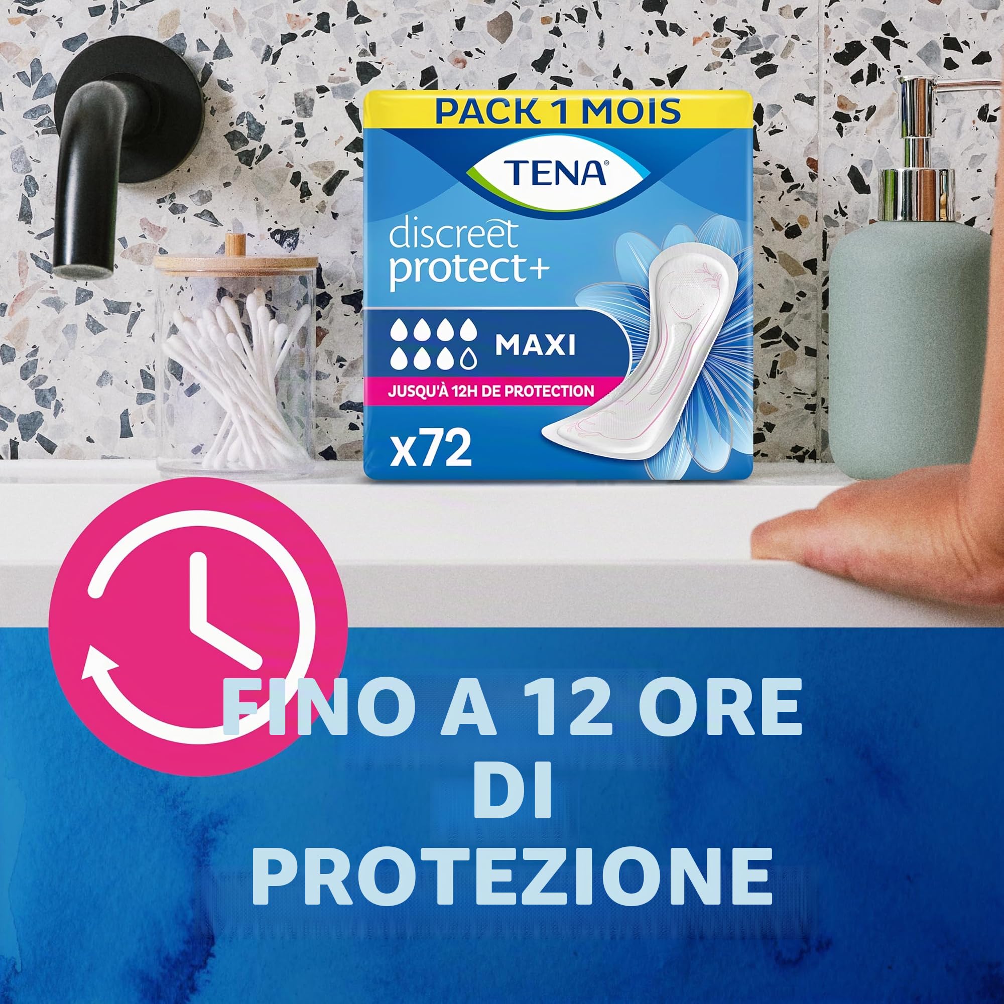 TENA Lady Maxi x12 (x6), protezione urinaria, protezione urinaria durante la gravidanza, 72 pezzi, 1 unità